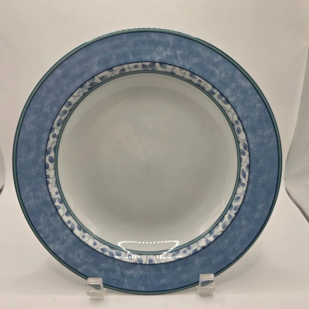 Mikasa Susanne SL 104 Fine China 3 Piece Set Dinner Salad Plate Soup Bowl Blue